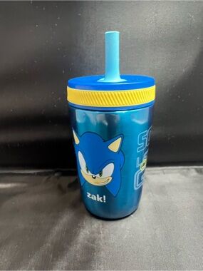 Zak Designs Sonic the Hedgehog Kelso Toddler Tumbler 15oz Leak-Proof Straw Cup